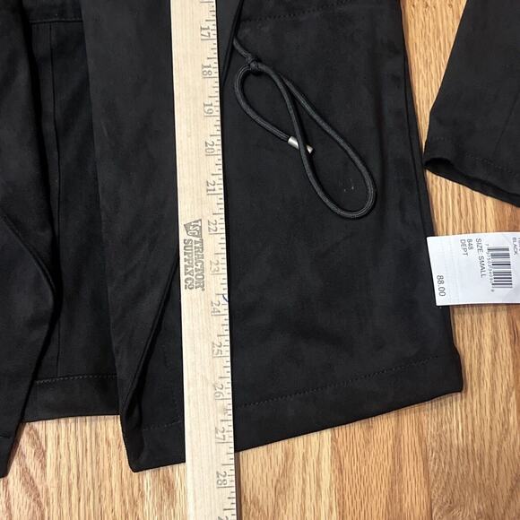 Women's Blanknyc Faux Suede Drapey Jacket, Size Small - Black 76X-5411NO - Picture 5 of 11